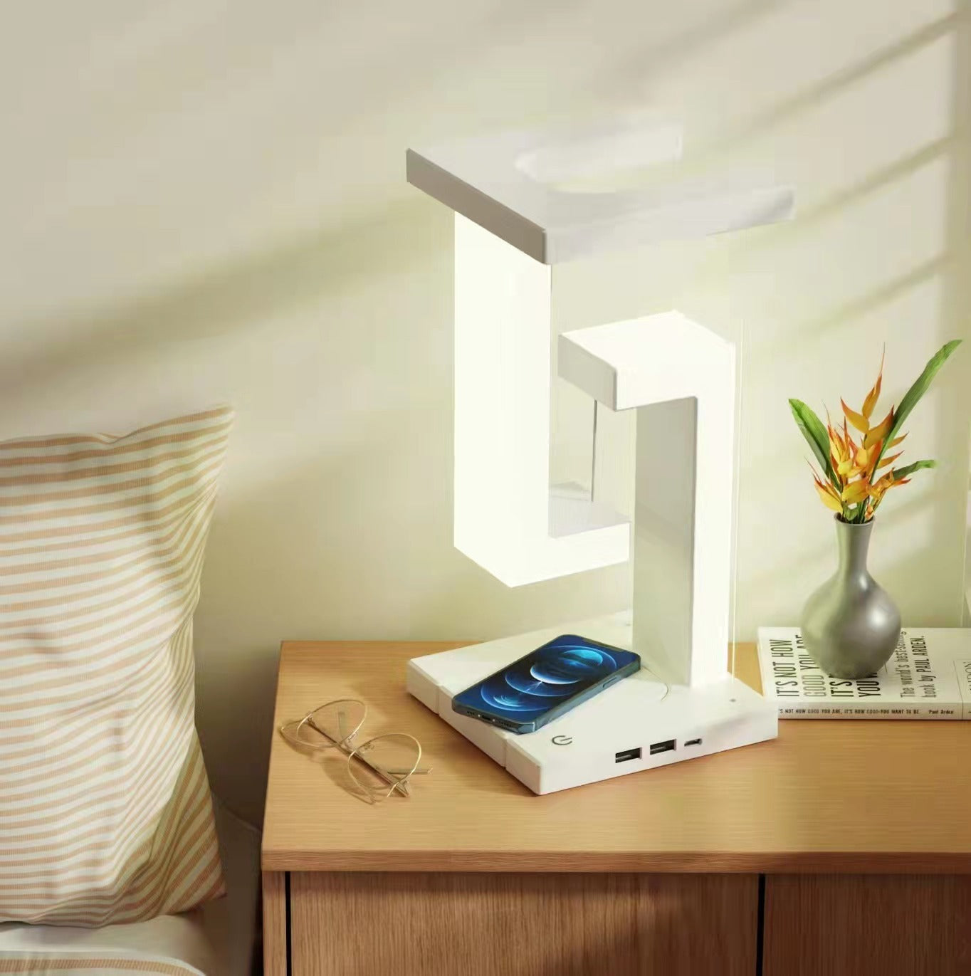 Wireless Charging Suspension Table Lamp