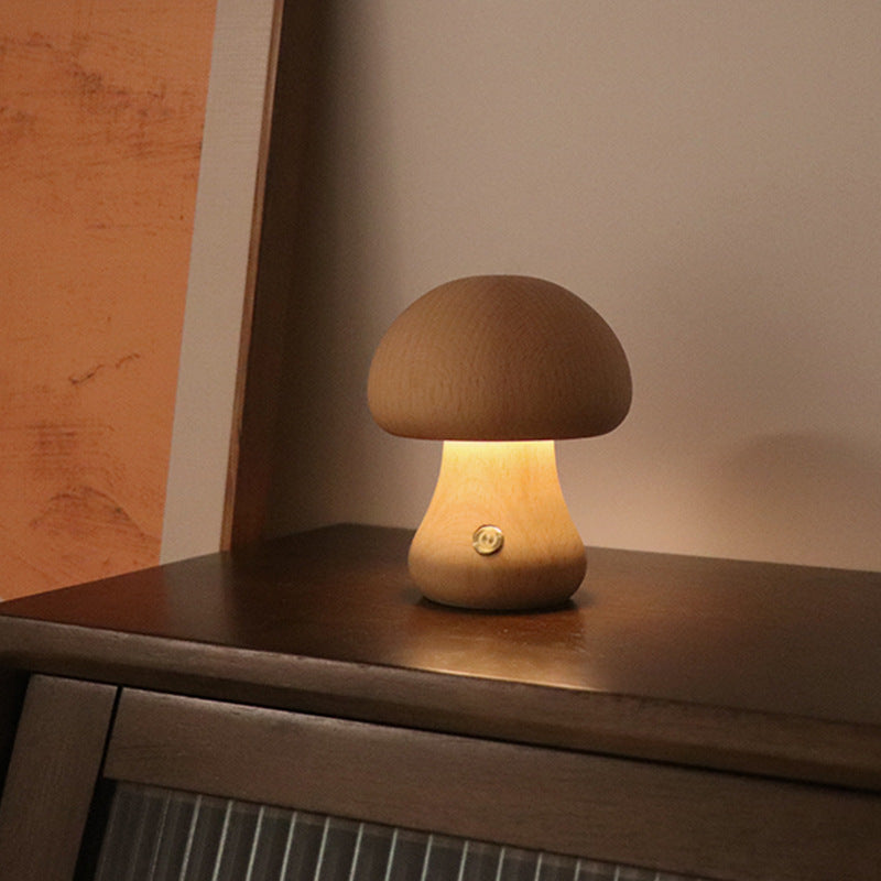 Wooden Cute Mushroom LED