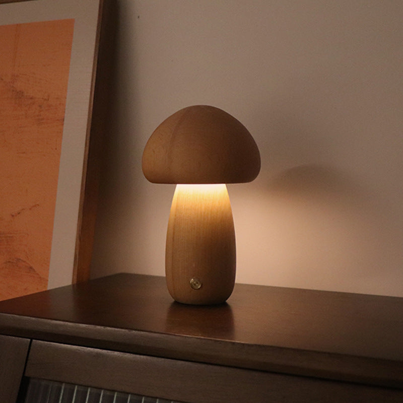 Wooden Cute Mushroom LED