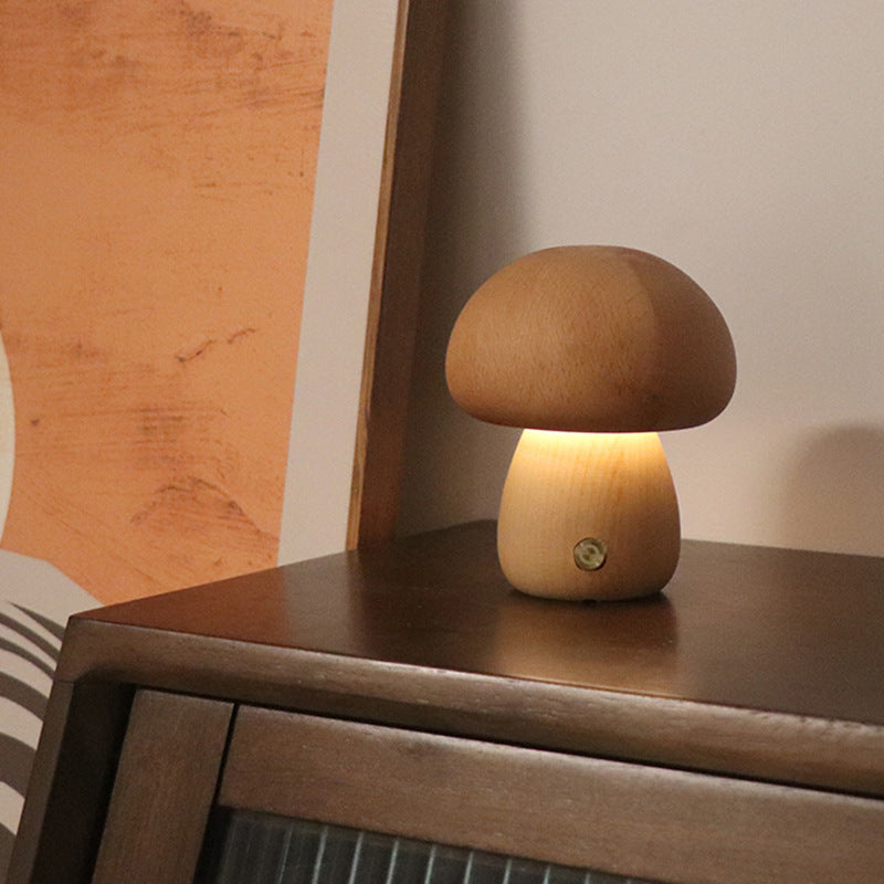 Wooden Cute Mushroom LED