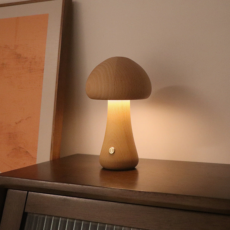 Wooden Cute Mushroom LED